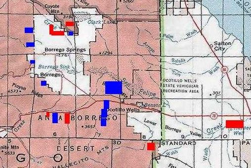 Map showing the best and worst bloom locations