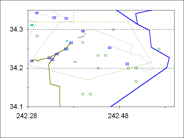map showing hikes in Mt. Baldy region of SGM
