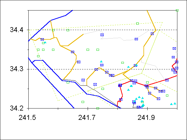 map showing hikes in Tujunga region of SGM