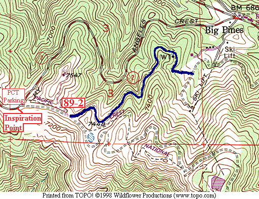 89-2 Section of Blue Ridge Area Map