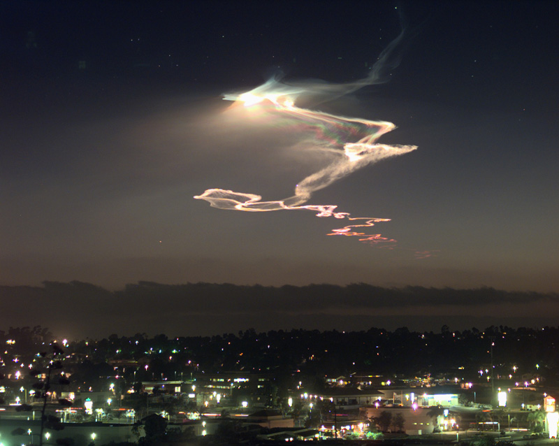 Hayne Palmour's Picture of the Contrails and Twilight Phenomenon of the 23 June 1997 Minuteman II Missile Launch Seen From Vista